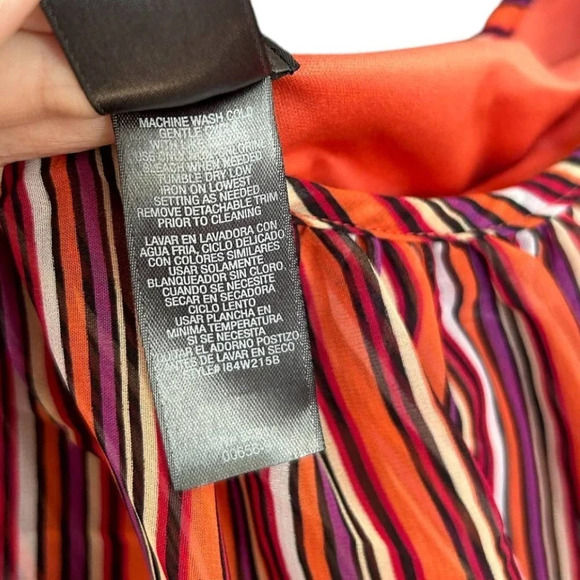 BISOU BISOU Women's Red Multistripe Off The Shoulder Dress Size 16 - Picture 5 of 8